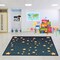 Deerlux 6 ft. Social Distancing Colorful Kids Classroom Seating Area Rug, Starry Sky Design, 8 x 8 ft Large QI003864.L - alternate 5